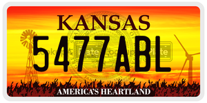 5477ABL  license plate in KS