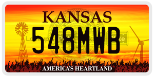 548MWB  license plate in KS