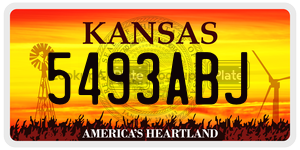 5493ABJ  license plate in KS