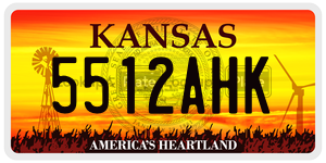 5512AHK  license plate in KS