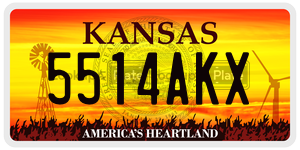 5514AKX  license plate in KS
