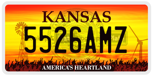 5526AMZ  license plate in KS