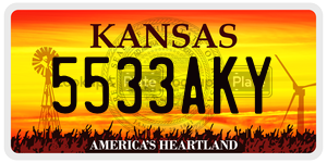 5533AKY  license plate in KS