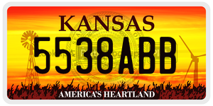 5538ABB  license plate in KS