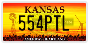 554PTL  license plate in KS