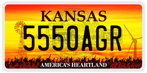5550AGR  license plate in KS