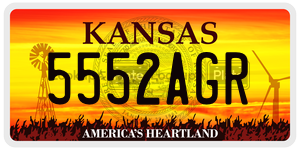 5552AGR  license plate in KS