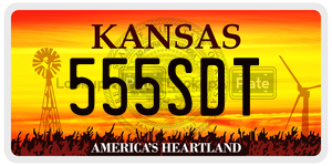 555SDT  license plate in KS