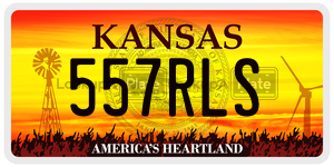 557RLS  license plate in KS