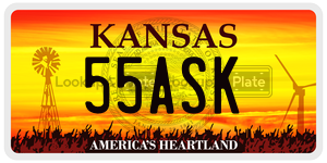 55ASK  license plate in KS