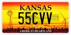 55CVV  license plate in KS