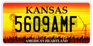5609AMF  license plate in KS