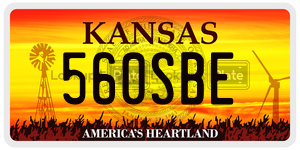 560SBE  license plate in KS