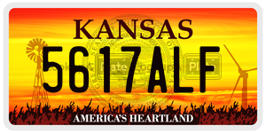 5617ALF  license plate in KS