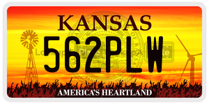 562PLW  license plate in KS