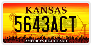 5643ACT  license plate in KS