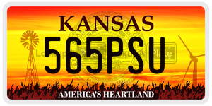 565PSU  license plate in KS