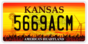 5669ACM  license plate in KS