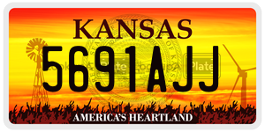 5691AJJ  license plate in KS