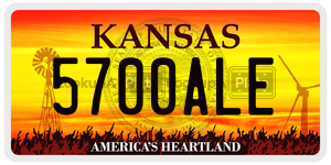 5700ALE  license plate in KS