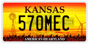 570MEC  license plate in KS
