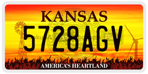 5728AGV  license plate in KS