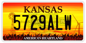 5729ALW  license plate in KS