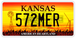 572MER  license plate in KS