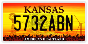 5732ABN  license plate in KS