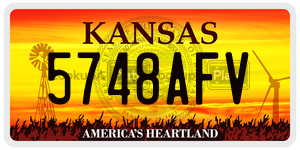 5748AFV  license plate in KS