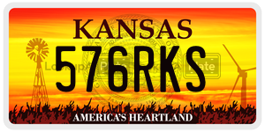 576RKS license plate in Kansas