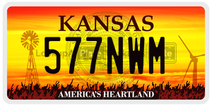 577NWM  license plate in KS