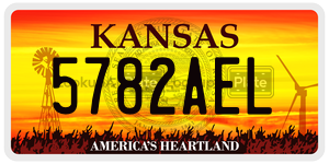 5782AEL  license plate in KS