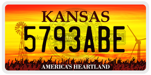 5793ABE  license plate in KS