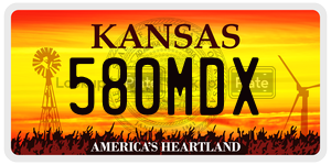 580MDX  license plate in KS