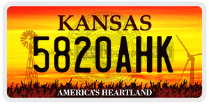 5820AHK  license plate in KS