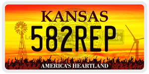 582REP  license plate in KS