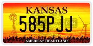 585PJJ  license plate in KS