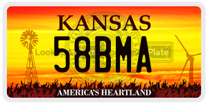 58BMA  license plate in KS