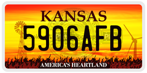 5906AFB  license plate in KS