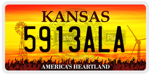 5913ALA  license plate in KS