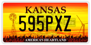 595PXZ  license plate in KS
