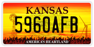 5960AFB  license plate in KS
