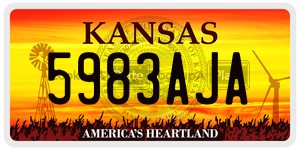 5983AJA  license plate in KS