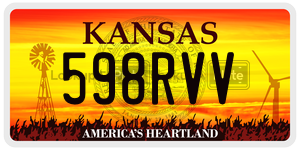 598RVV  license plate in KS