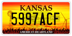 5997ACF license plate in Kansas