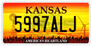 5997ALJ  license plate in KS