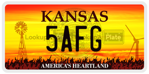 5AFG  license plate in KS