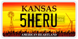 5HERU  license plate in KS