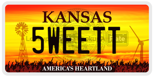 5WEETT  license plate in KS